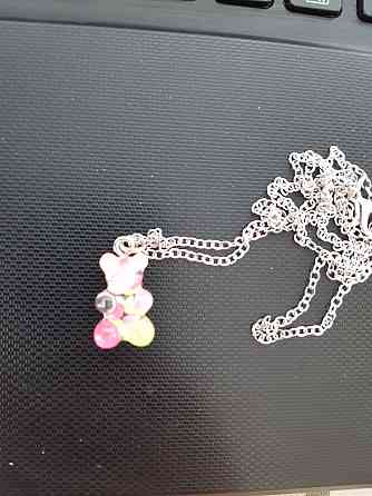 Підвіска мармеладний ведмедик, з конфетті - довжина 50см, смола, цинковий сплав Київ