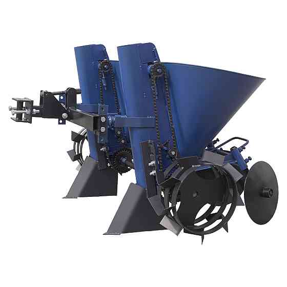 Картофелесажалка двухрядная цепная к мототрактору (фиксированное междурядие) (КС17) Харьков