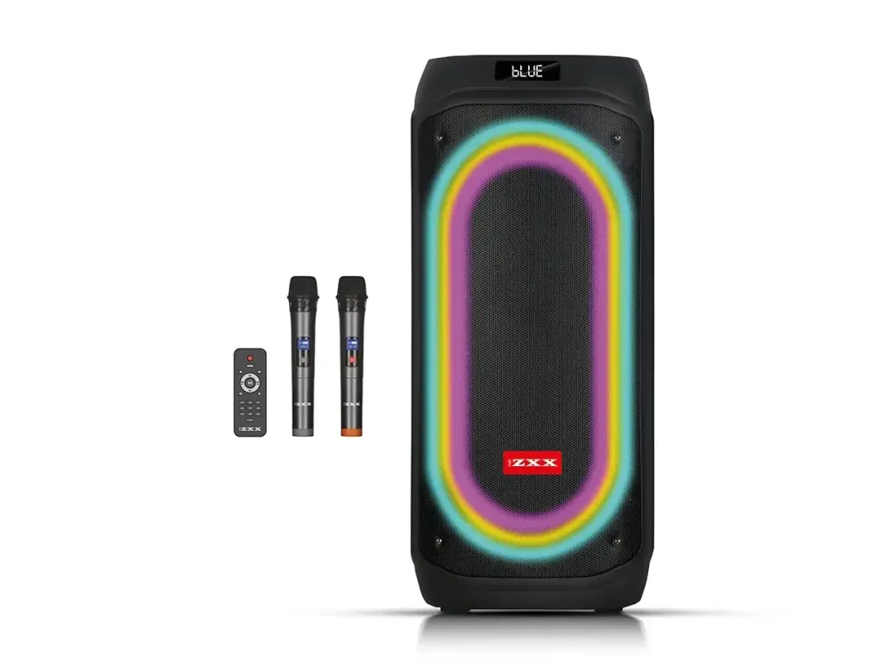 Портативна акустична колонка ZXX-9098 80Вт 2х8" Bluetooth, TWS, LED-підсвічування, 2 мікрофони та пульт ДК Одеса - фото 5