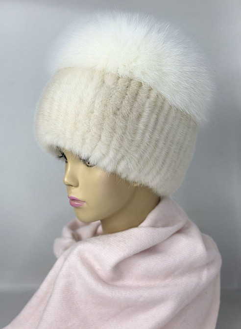 Женская норковая шапка кубанка Жемчуг Харьков - изображение 1