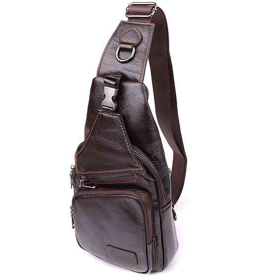 Сумка через плечо из натуральной кожи Vintage 23050 Коричневый Киев