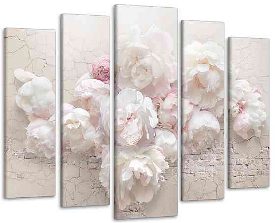 Модульная картина Цветы Пионы Art-260_5 ( 80х118см ) 90х132 см Киев