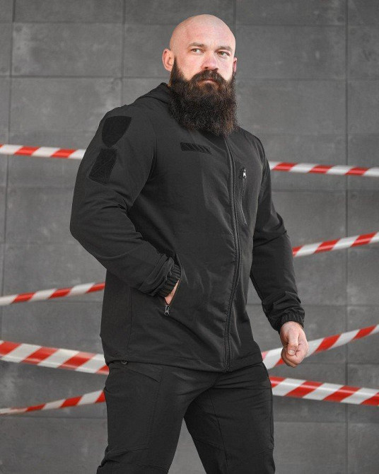 Облегченная тактическая куртка Cambodia черная полиция  НП4881 Одесса - изображение 1