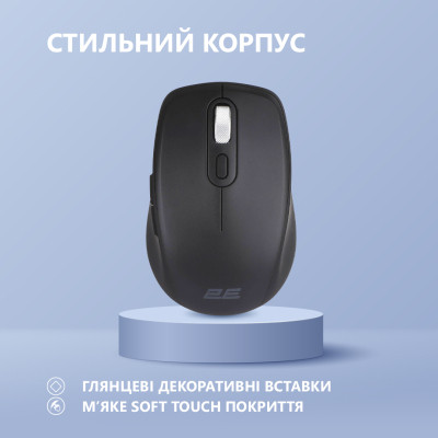 Мишка 2E MF225 Silent Wireless/Bluetooth Black (2E-MF225WBK) Вінниця - фото 3
