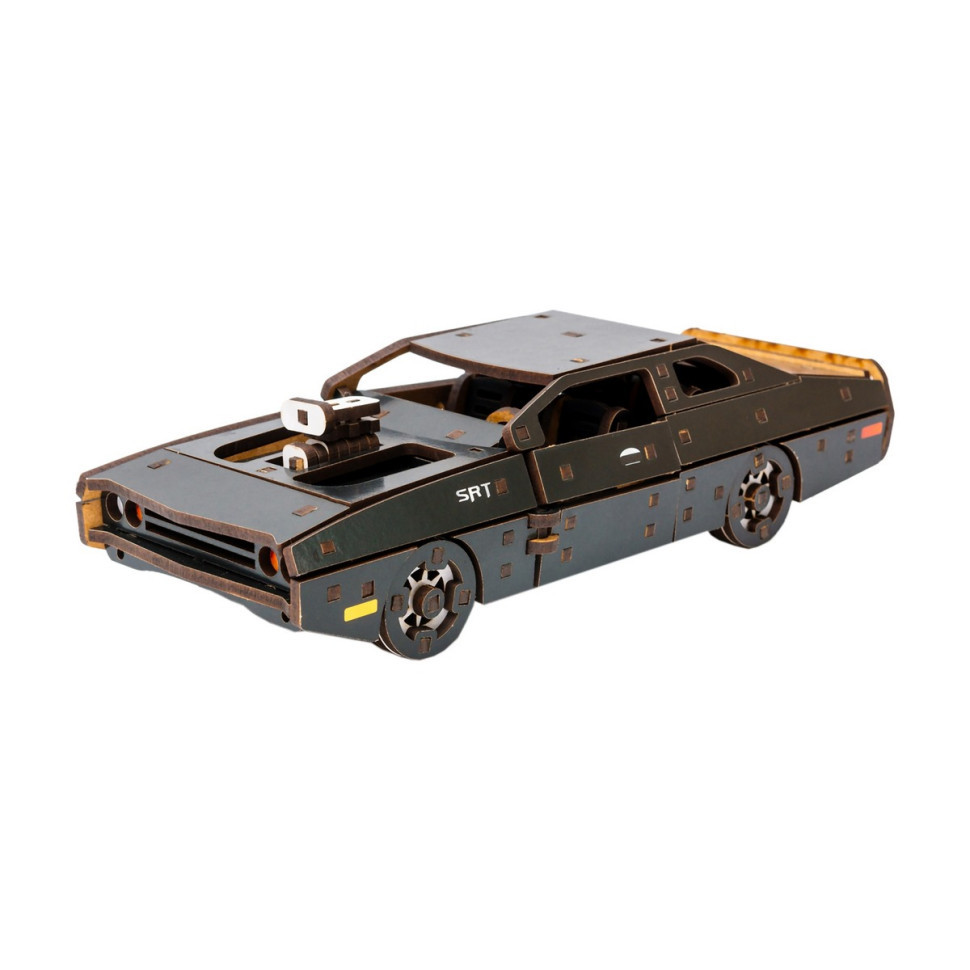 Дерев'яний 3D конструктор "Fast Furious" Puz-62519, 125 деталей, чорний Вінниця - фото 2