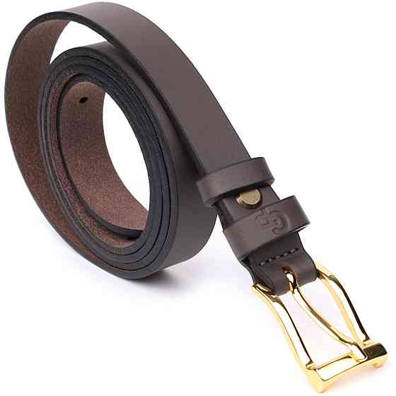 Элегантный узкий кожаный ремень для женщин Красный (GRANDE PELLE) Киев