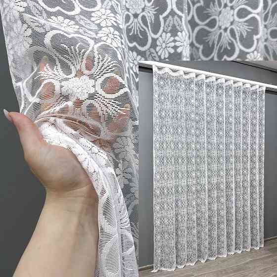 Тюль VR-Textil 1607т Жакард Білий 300х270 см (42-0564) Київ