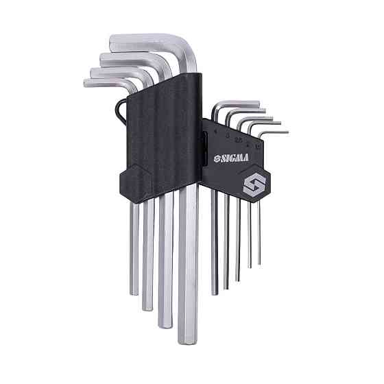 Ключи шестигранные 9шт 1.5-10мм CrV (средние) SIGMA (4022021) Ровно