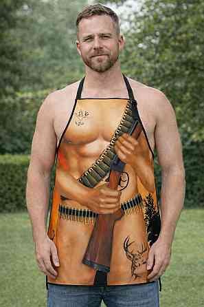 Фартук с приколом Охотник 75 на 60 см разноцветный Киев