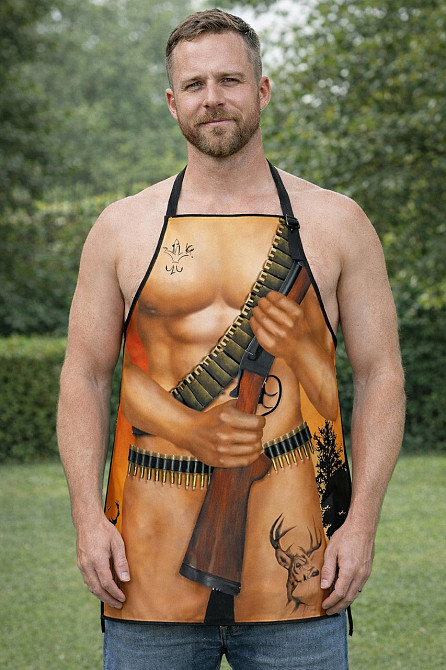 Фартук с приколом Охотник 75 на 60 см разноцветный Киев - изображение 4