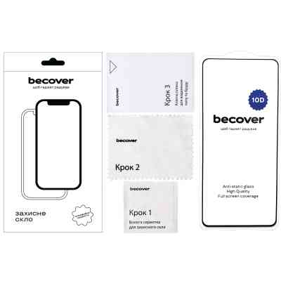 Стекло защитное BeCover Realme 12 5G 10D Black (712342) Винница