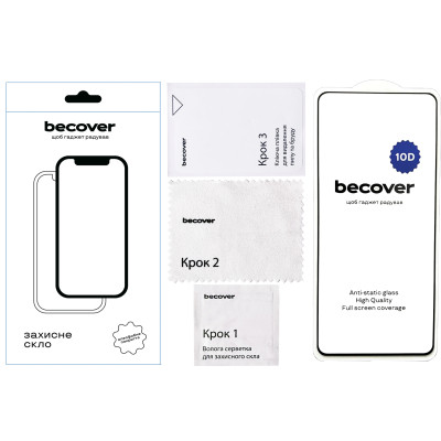 Стекло защитное BeCover Realme 12 5G 10D Black (712342) Винница - изображение 3