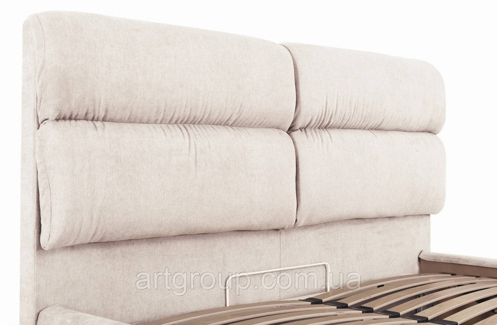 Кровать Двуспальная Oxford Comfort 180 х 190 см Мисти Milk С подъемным механизмом и нишей для белья Бежевый Днепр - изображение 16