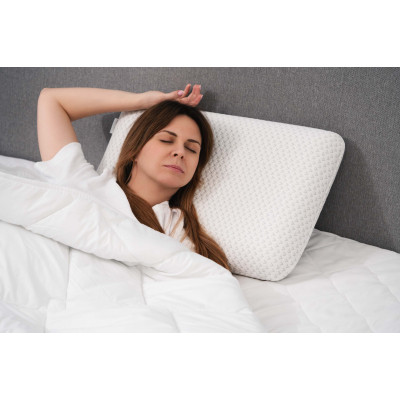 Подушка Ardesto ортопедическая Sleepwell, классическая прямоугольная, пена мемори, 60х40х12см белый (ART6040CLP) Винница - изображение 8