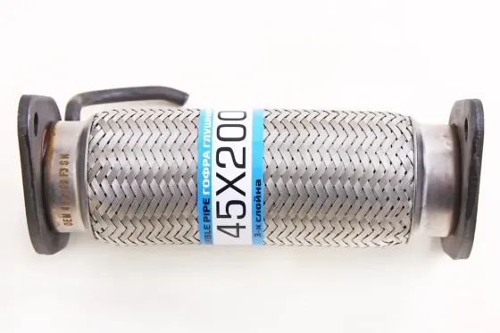 Гофра глушника Los 1.4 3-шарова з фланцями і кронштейном (45*200) Вінниця