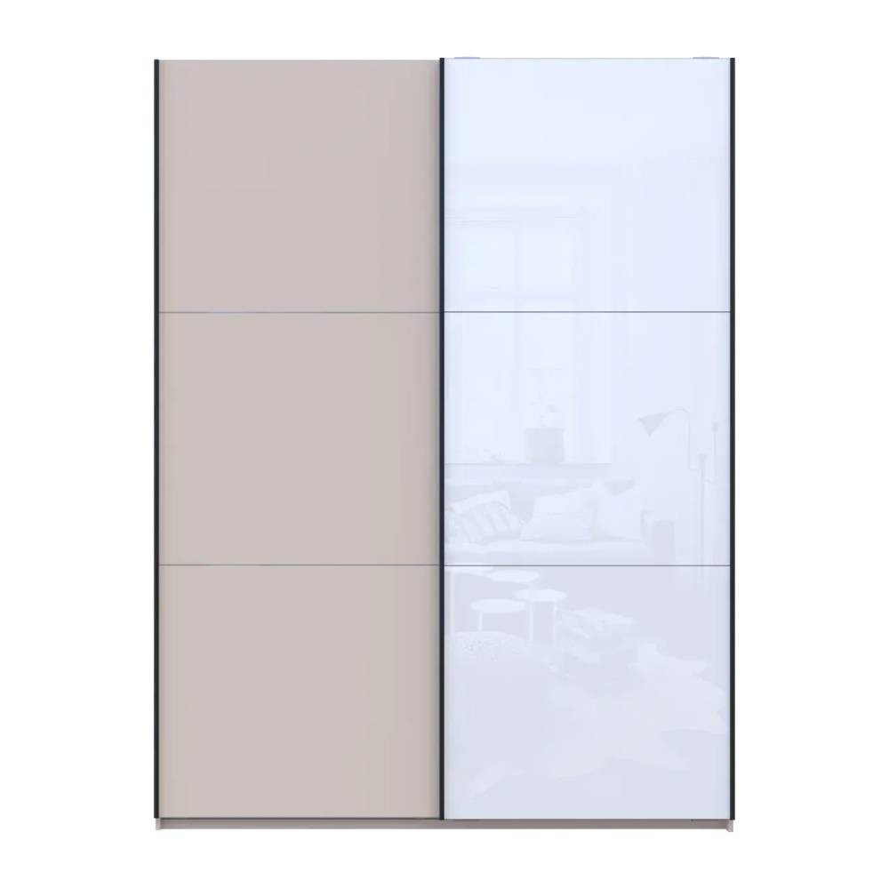 Шкаф купе Doros G-Caiser Кашемир/Белый 1 ДСП/1 стекло 3 части 180х60х240 (42005322) (DRS-012236) Львов - изображение 2
