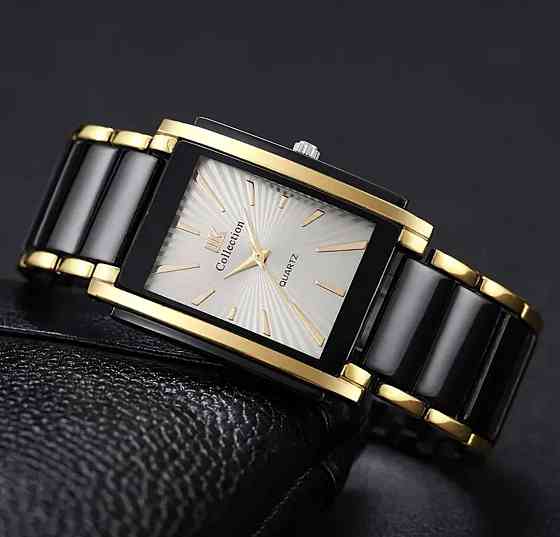 Чорний із золотистим чоловічий годинник Сміла