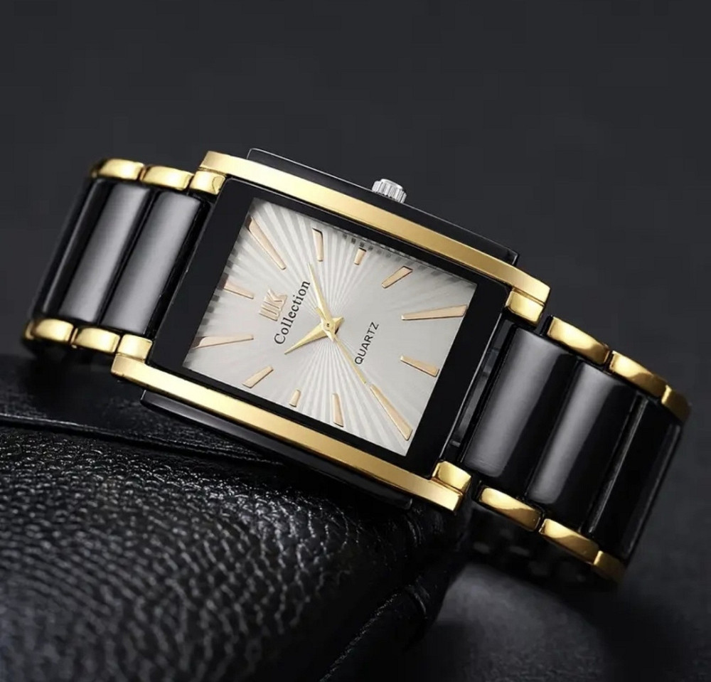 Чорний із золотистим чоловічий годинник Смела - изображение 3