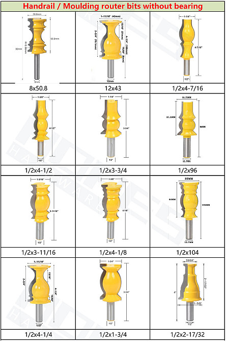 Фігурна фреза з підшипником для плінтусів по дереву Київ - фото 11