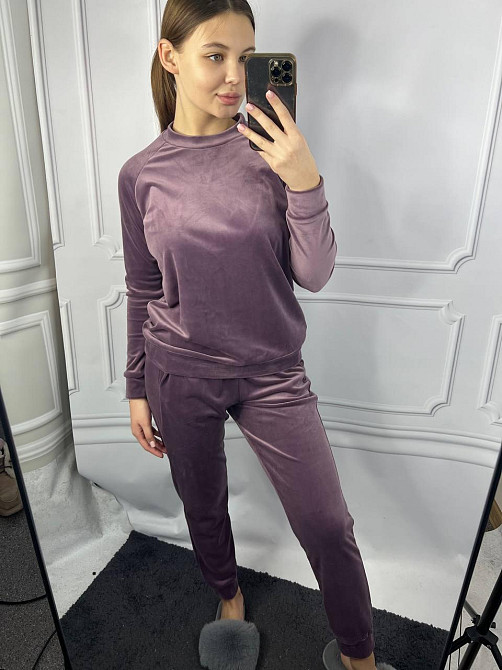 Жіночий спортивний велюровий костюм Ліловий XS Харків - фото 1