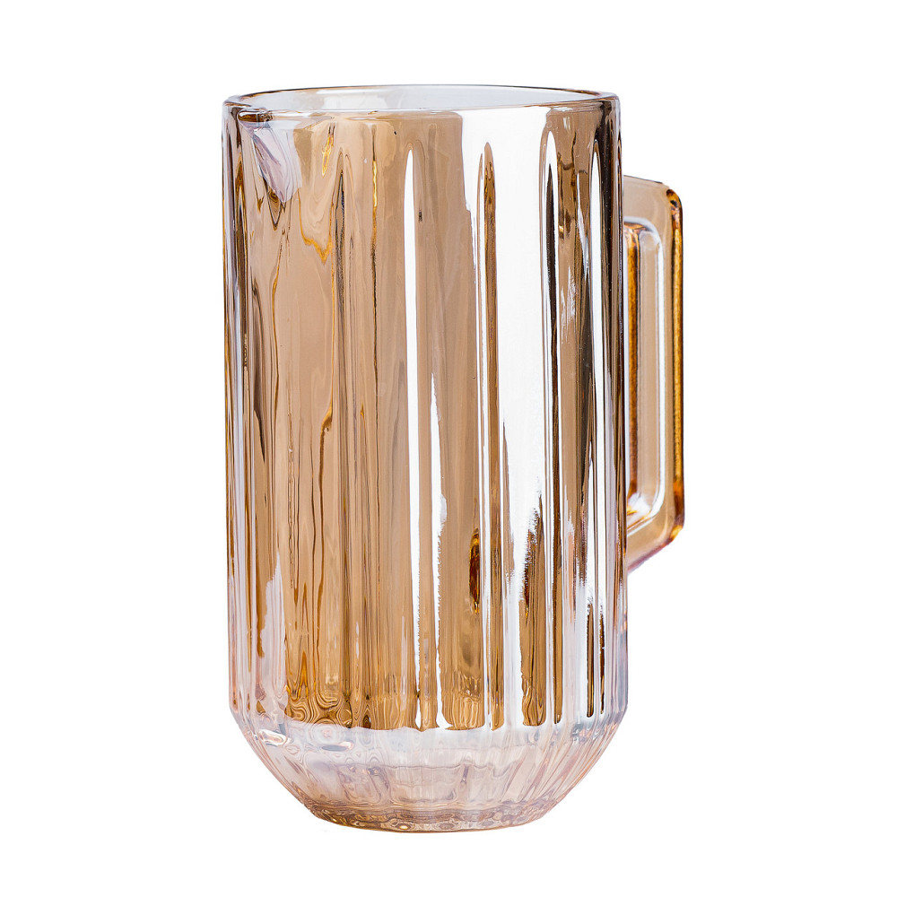 TS Kitchen Глечик для напоїв 1.2 л з товстого скла бурштиновий Киев - изображение 2