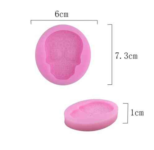 Силиконовый молд Череп 73 на 60 мм розовый Киев