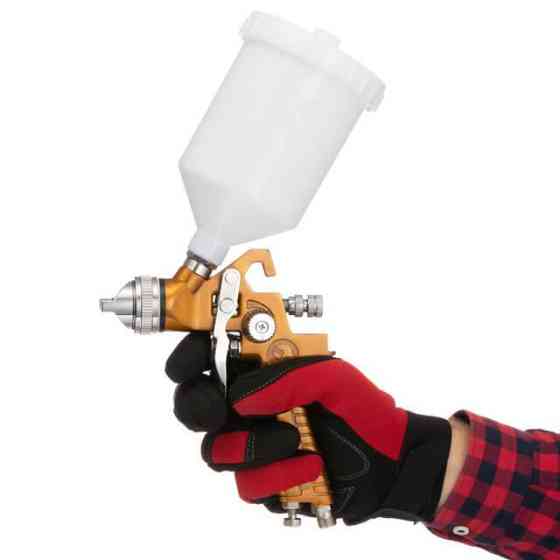 Фарбопульт пневматичний HVLP, форсунка: 1,5 мм, верхній пластиковий бачок: 600 мл, 3 бар INTERTOOL PT-0110 Київ