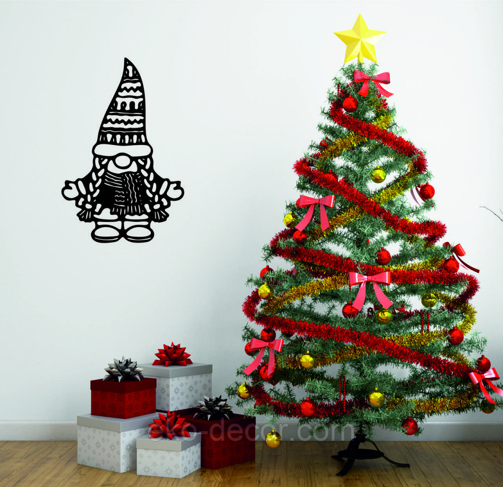 Декоративное настенное Панно «Гном», Декор на стену 110*72 см, Чёрный Киев - изображение 1