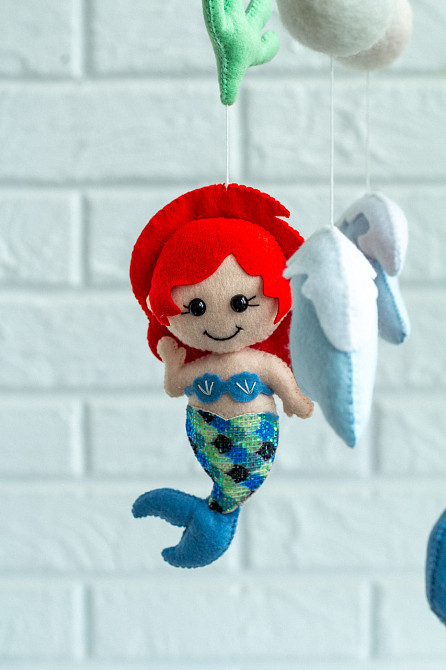 Мобіль на ліжечко WoollyFox «Русалонька» Київ - фото 2