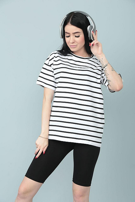 Костюм з велосипедками "Balance" оптом | Норма | Розпродаж моделі Чорний, 46-48 Київ - фото 7