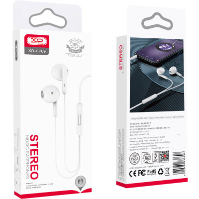 Навушники XO EP69 White (XO-EP69-WH) Вінниця - фото 2