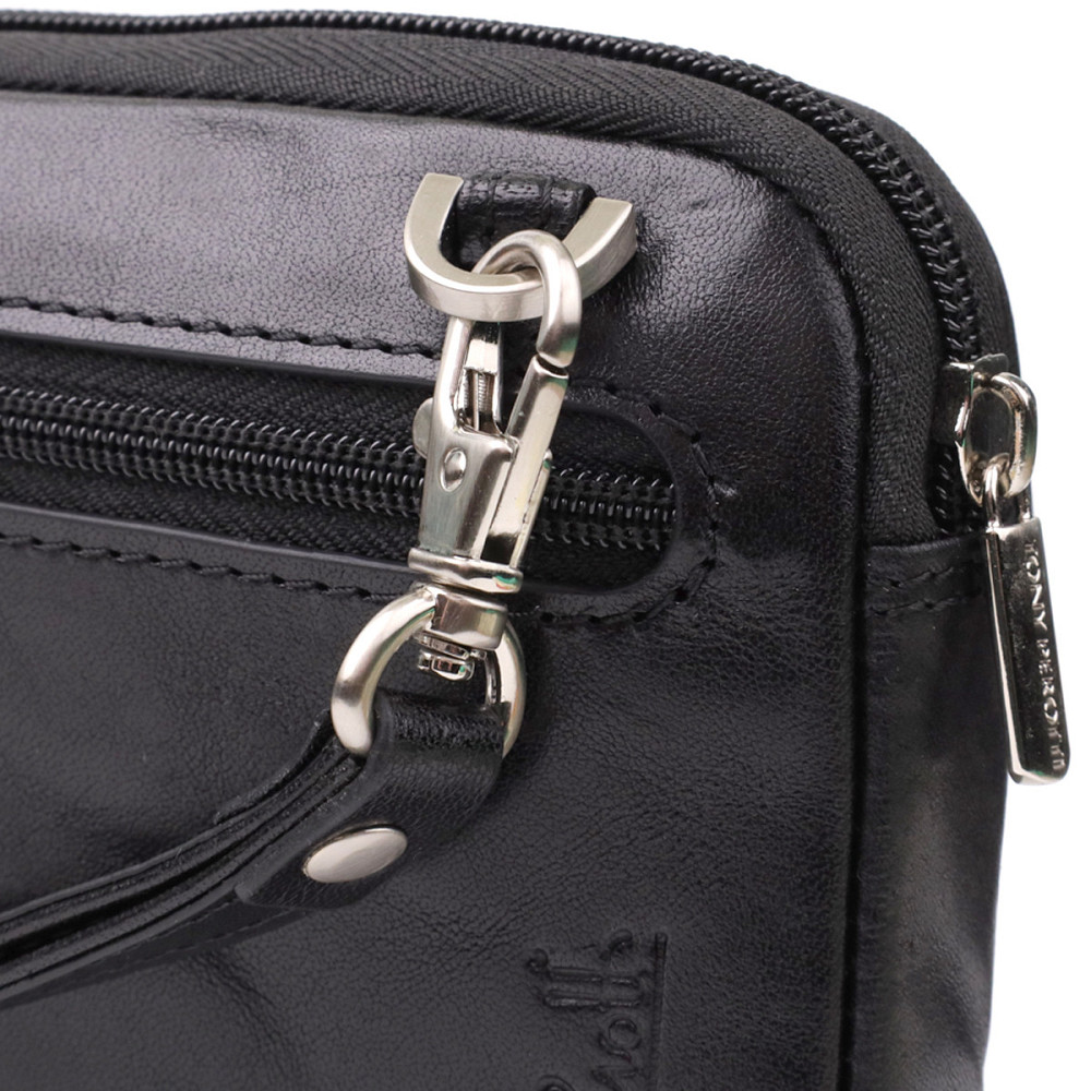 Місткий чоловічий клатч з гладкої натуральної шкіри Tony Perotti 20858_1 (9405 nero) Чорний Київ - фото 5