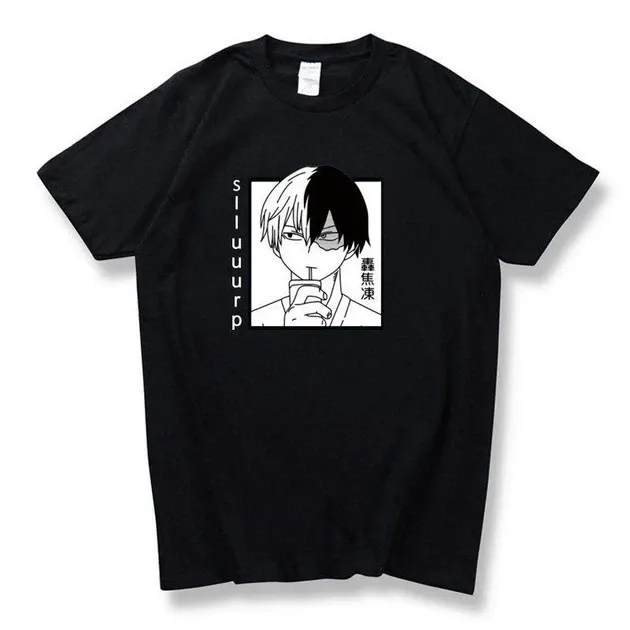 Футболка для хлопчика з аніме принтом Моя геройська академія / Тодорокі оверсайз (зріст від 165 до 180) Чорний AnimeT1129m Дніпро - фото 1