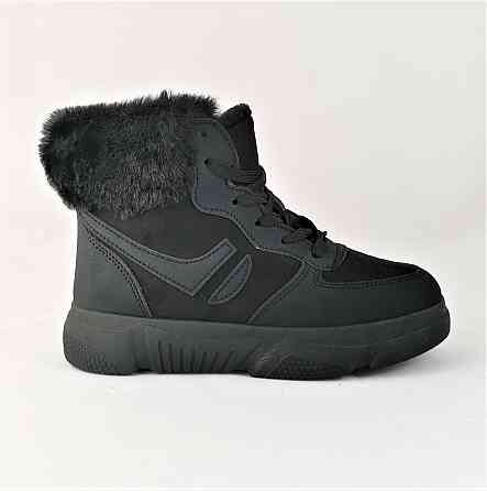 .Зимні Черевики Напівчоботи Жіночі Чорні з Мехом (розміри: 38) ВідеоОбзор — 910 Дніпро