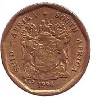 Лілія. Монета 10 центів. 1992,93,94,97 рік, ПАР.(Д) Полтава