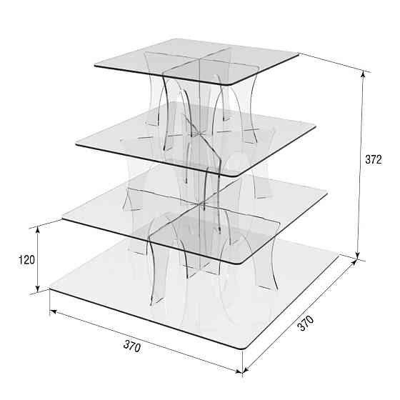 Подставка EKOSTAR под торты и для кенди бара на 4 яруса Киев