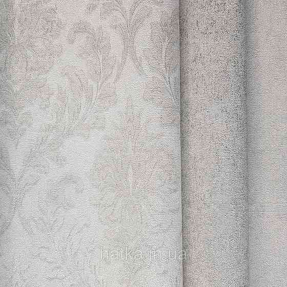 Обои виниловые на флизелине Rasch Raymond вензель структурный серебристый на белом 957044 Киев