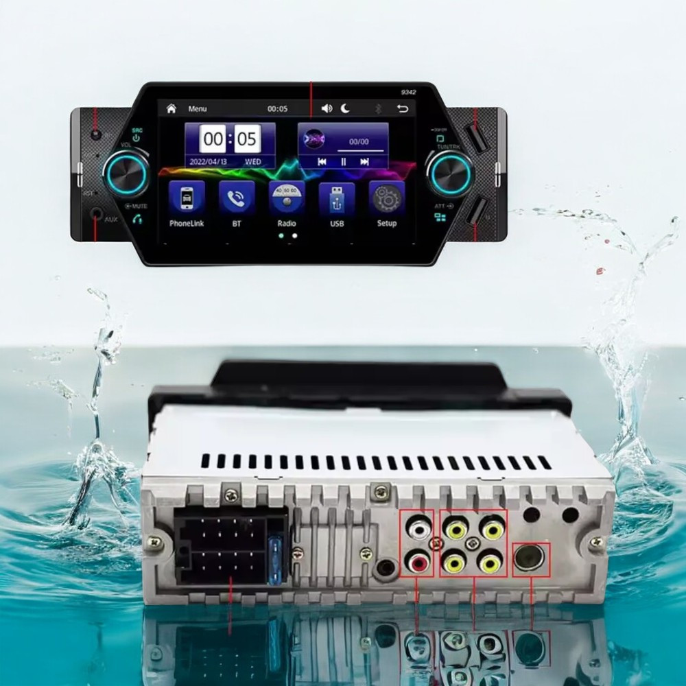 1DIN мультимедіа система 5'' PA 455U: Bluetooth, сенсорний TFT дисплей, MP5/MP3, USB, AUX, FM Одеса - фото 1