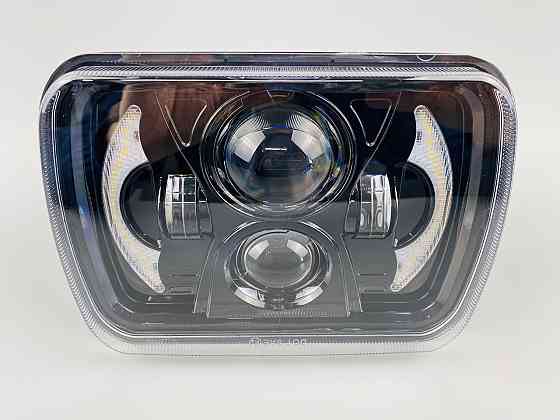 Фара LED прямокутна 95W ближній + дальній + повороти алюмінієвий корпус Мукачево