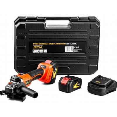 Шліфувальна машина GTM AGC18/125BL, 125мм, 18В, 3000-8500об/хв (без АКБ та ЗП) (AGC18/125BL_BARE TOOL) Вінниця
