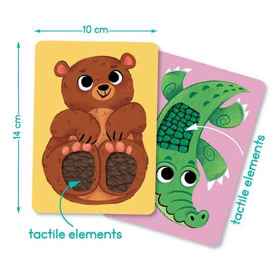 Набір карток з тактильними елементами "Малюки тварин" 301230 Вінниця