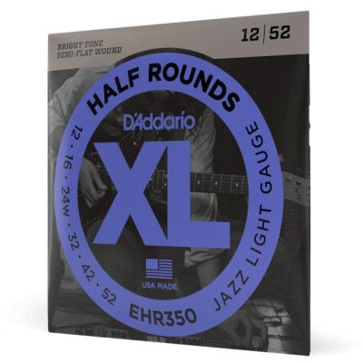 Струни для гітари D'Addario XL Half Rounds Jazz Light (12-52) (EHR350) Вінниця - фото 2