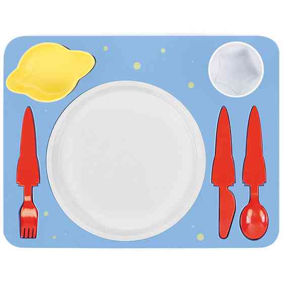 Набір дитячий посуд для обіду, синій Рівне