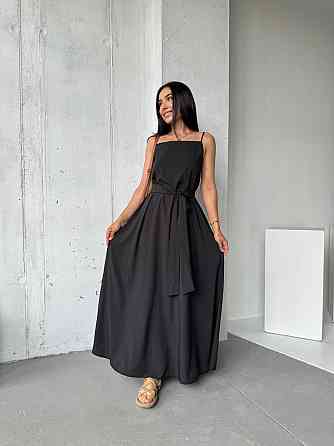 Жіночий літній сарафан максі "Charlotte" оптом | Норма і батал Чорний, 42-44 Київ