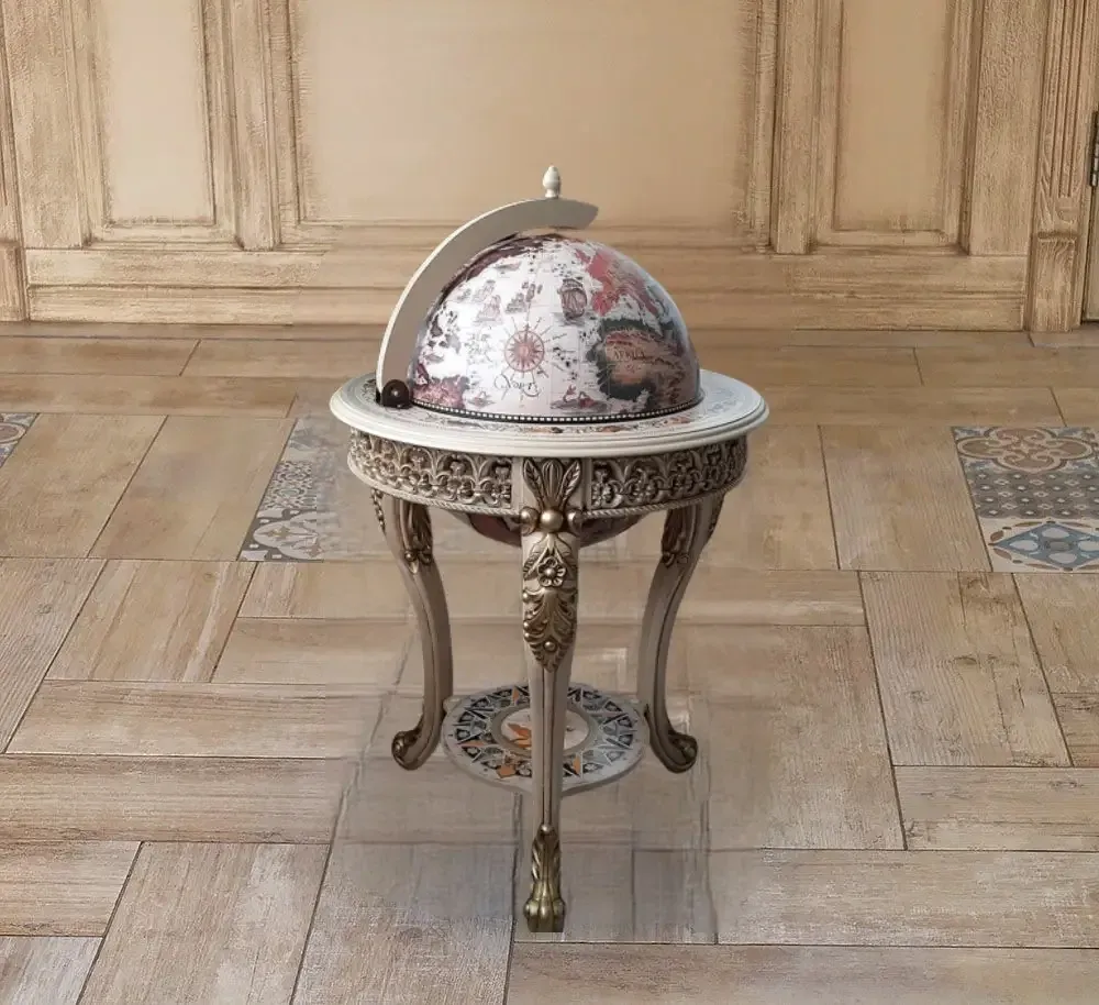 Глобус бар підлоговий 450 мм оздоблений золотом ліпниною Гранд Презент mastersem Київ - фото 3