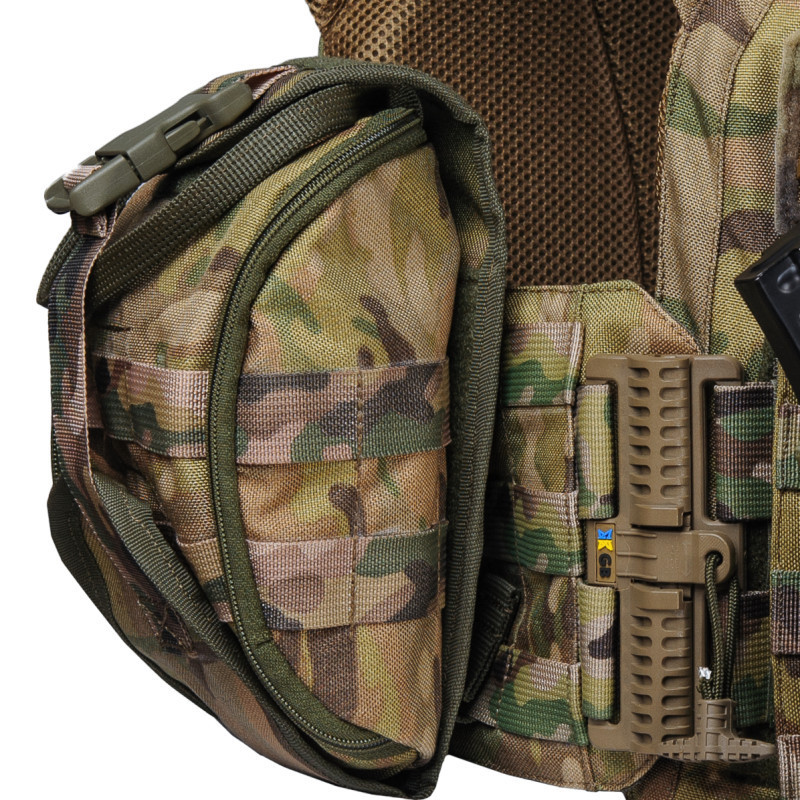 Плитоноска тактична Warmor Gen.3 Pro Max зі швидким скиданням з підсумками (Мультикам) Вінниця - фото 11