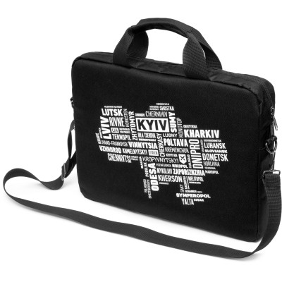 Сумка для ноутбука Vinga 14&quot; NB1402 Black, white print (NB1402UWBK) Вінниця - фото 1