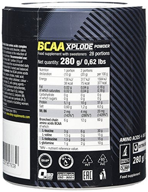 Аминокислоты Olimp BCAA Xplode Powder 280 г, кола Луцк - изображение 2