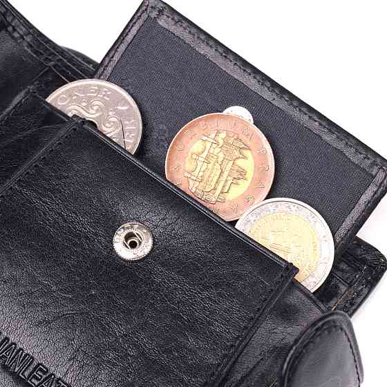 Надійний чоловічий гаманець із натуральної гладкої шкіри ST Leather 19408 Чорний Київ