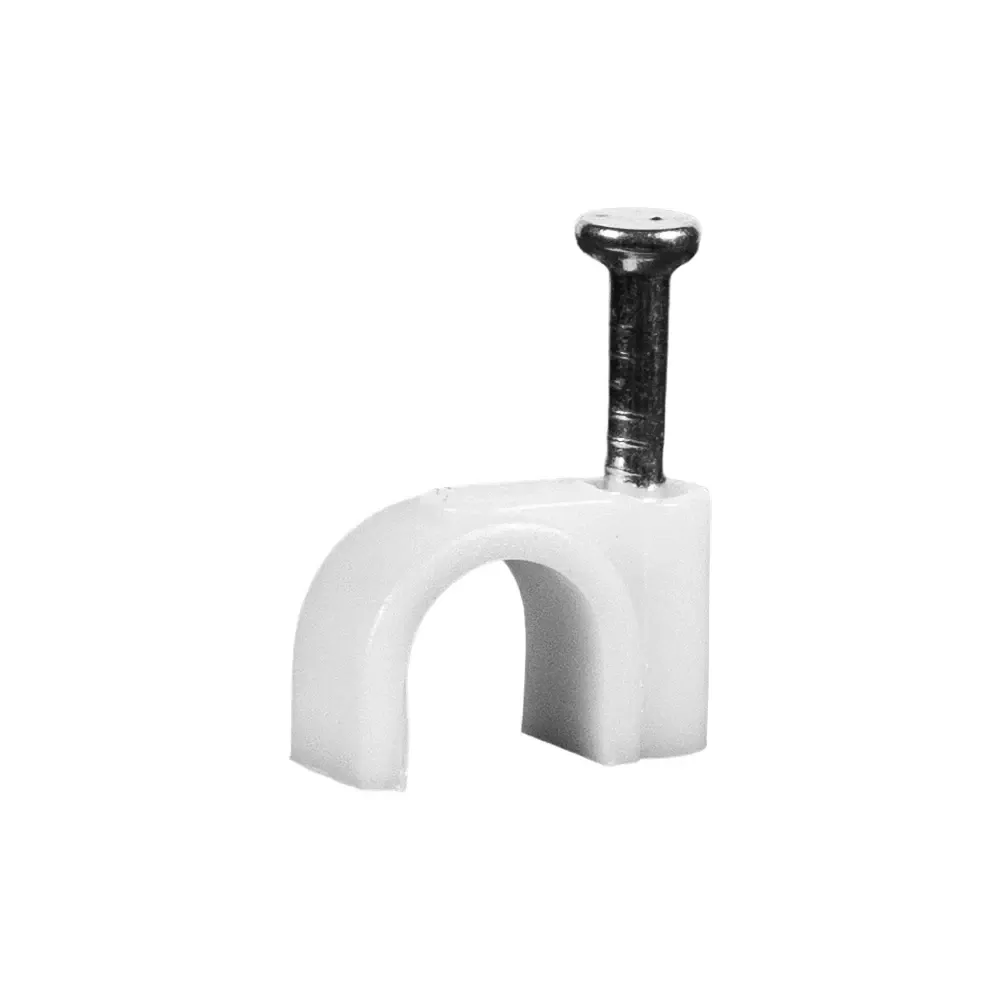 Скоба з цвяхом E-NET 6 мм біла, 100 штук (94-00322) Київ - фото 2